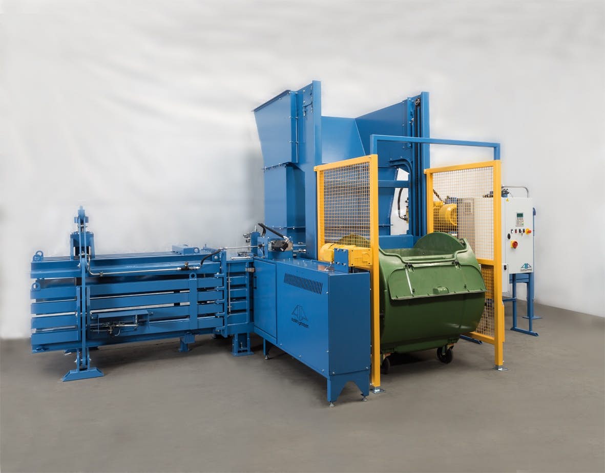 Channel Baler APK-C with tipping device