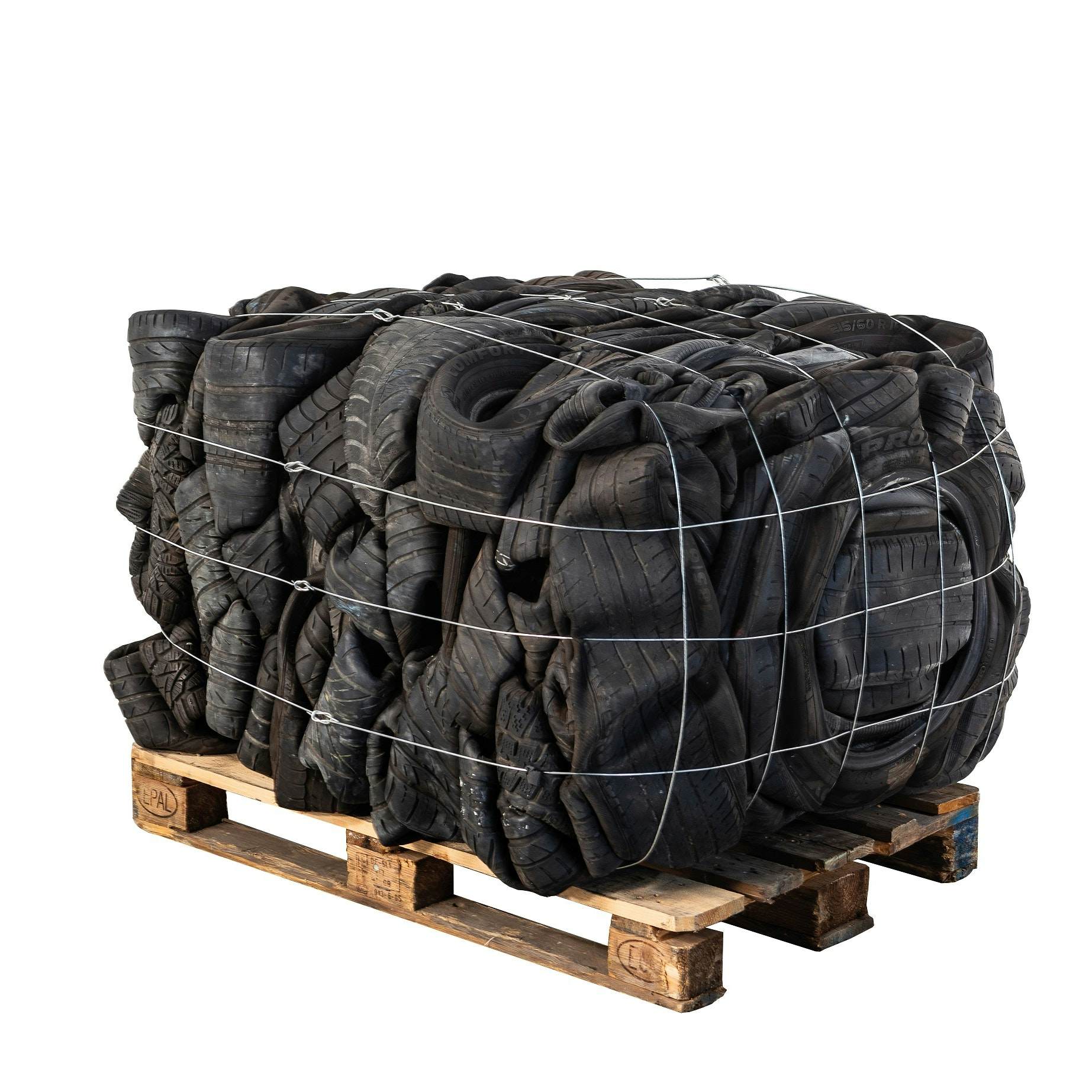 Bale of car tires from AP42F