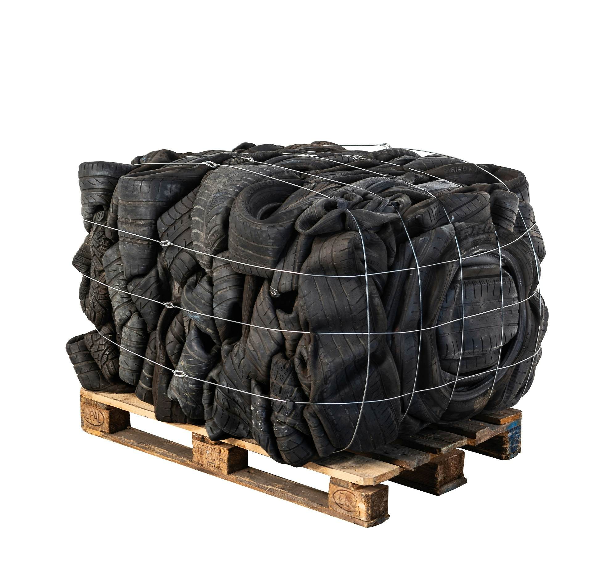 Bale of car tires from AP42F