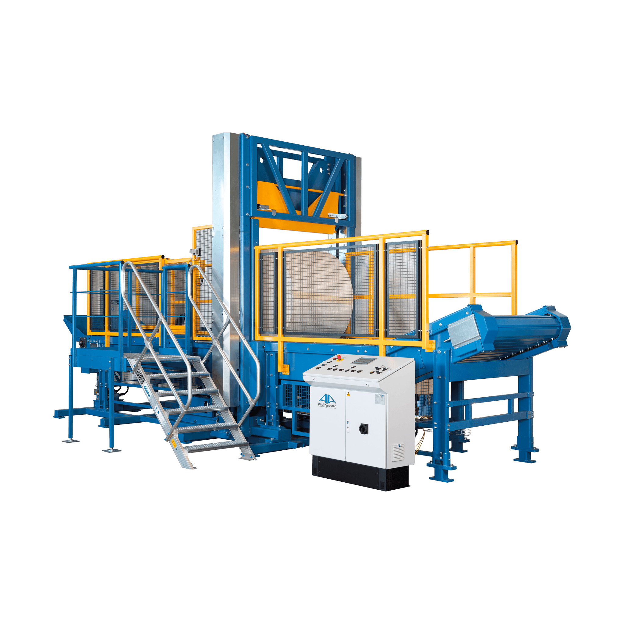 Rollenspaltanlage  / Guillotine mit Fördertechnik Austropressen